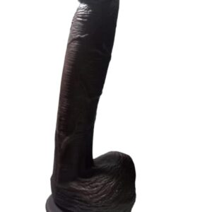 Dildo Realista Grande Negro Consolador Silicona Medica 28cm Chupa