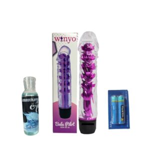 Vibrador liso + lubricante neutro + pilas