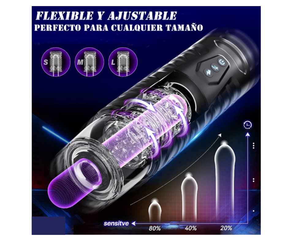 Masturbador Vibrador Consolador Automatico Masculino Vagina lina - Imagen 4