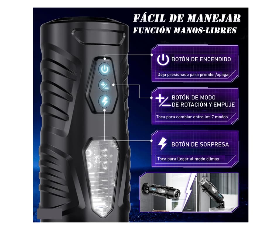 Masturbador Vibrador Consolador Automatico Masculino Vagina lina - Imagen 2