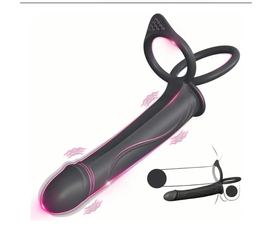 anillo pene doble penetración con vibracion