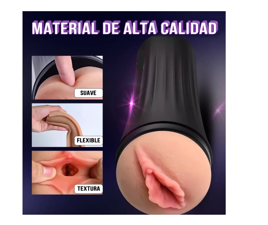 Vagina Realista Consolador Masculino en Copa - Imagen 2