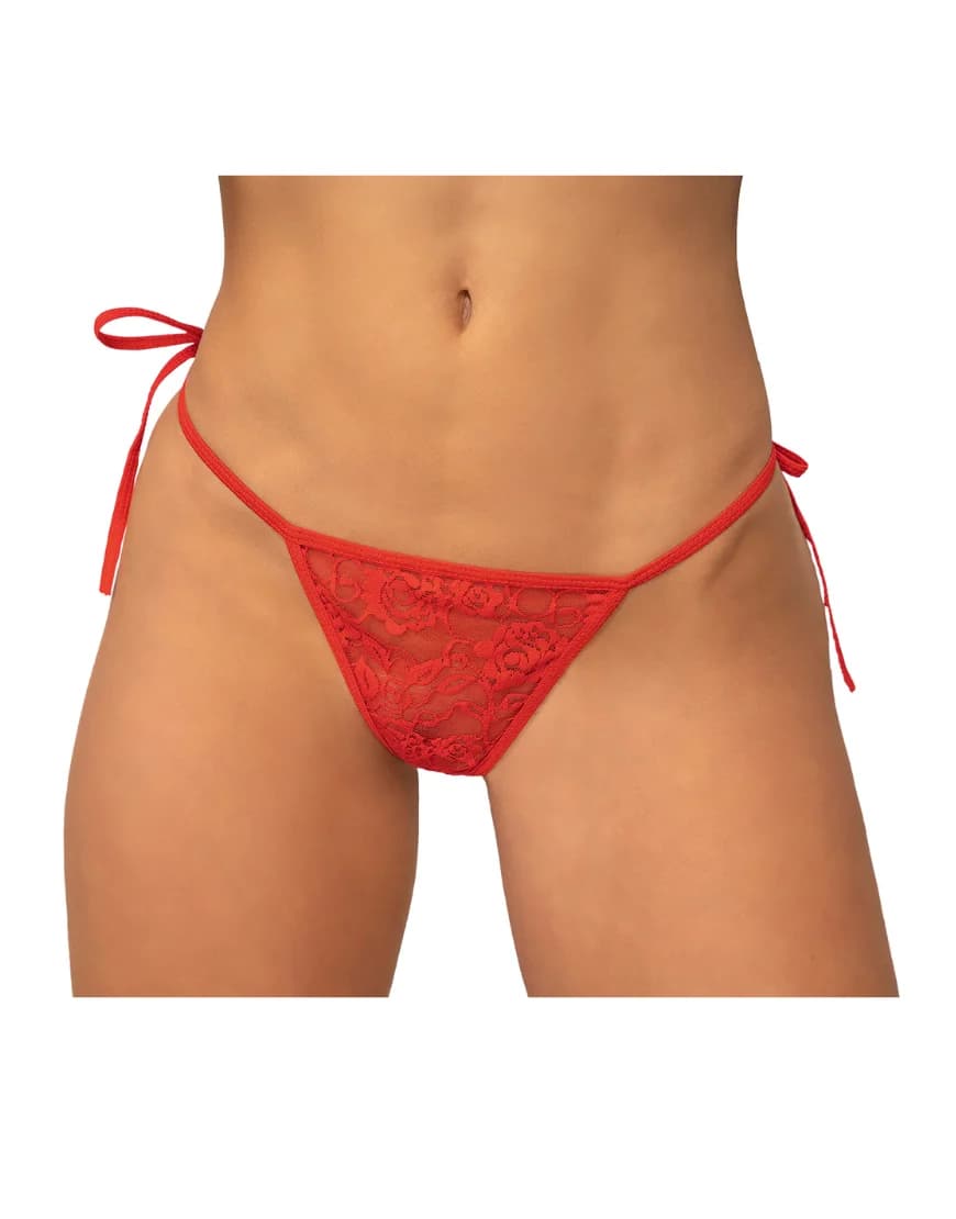 Panty en encaje de amarrar 3 hilos negra - Imagen 2