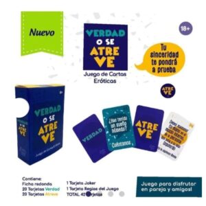 Juego de Mesa Cartas Adultos Verdad o Se Atreve Juego parejas