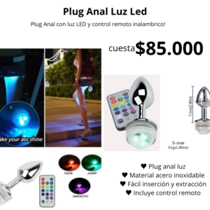 plug anal luz led
