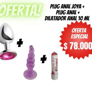 Oferta anal plug anal metálico, plug iniciador, anal lubricante dilatador 10ml