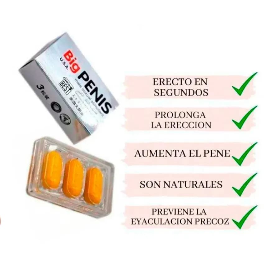 Potenciador Sexual Masculino BIG PENIS *3 PASTILLA