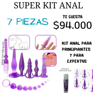 Oferta anal: 7 piezas, lubricante anal dilatador 30ml