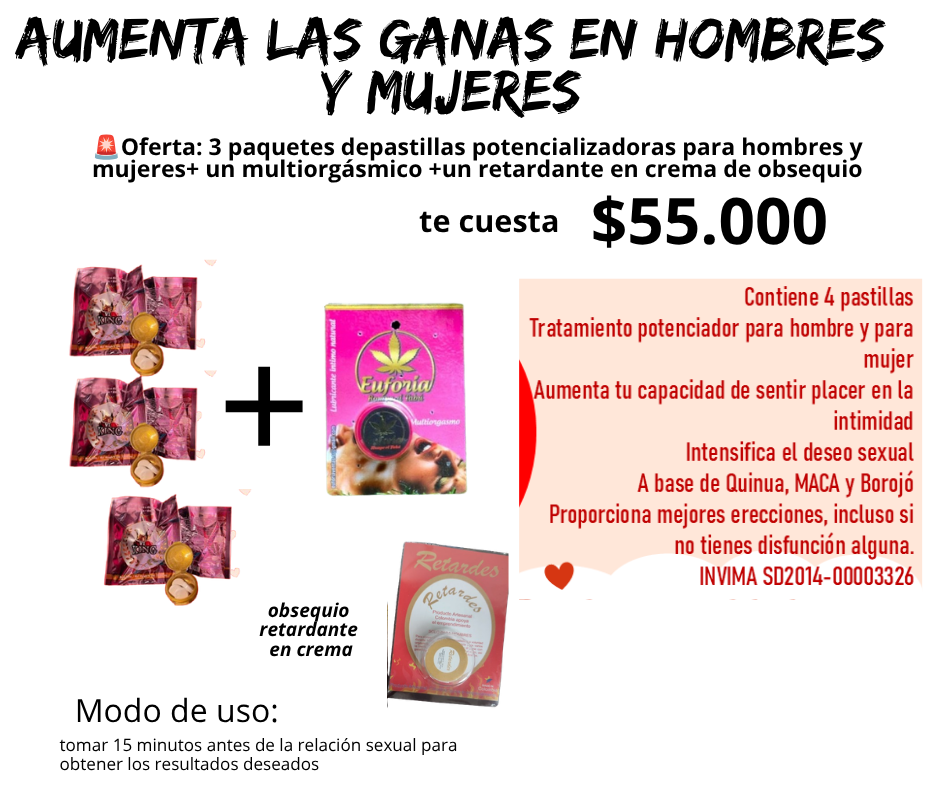 oferta potencializador para hombres y mujeres