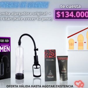 OFERTA BOMBA ALARGADORA MAS GEL TITAN