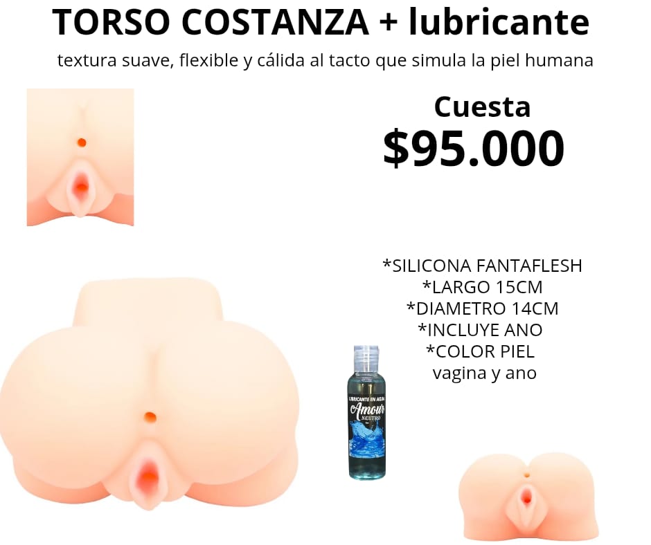 torso pequeño mas lubricante