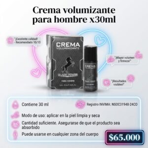 CREMA VOLUMIZNTE PARA HOMBRES